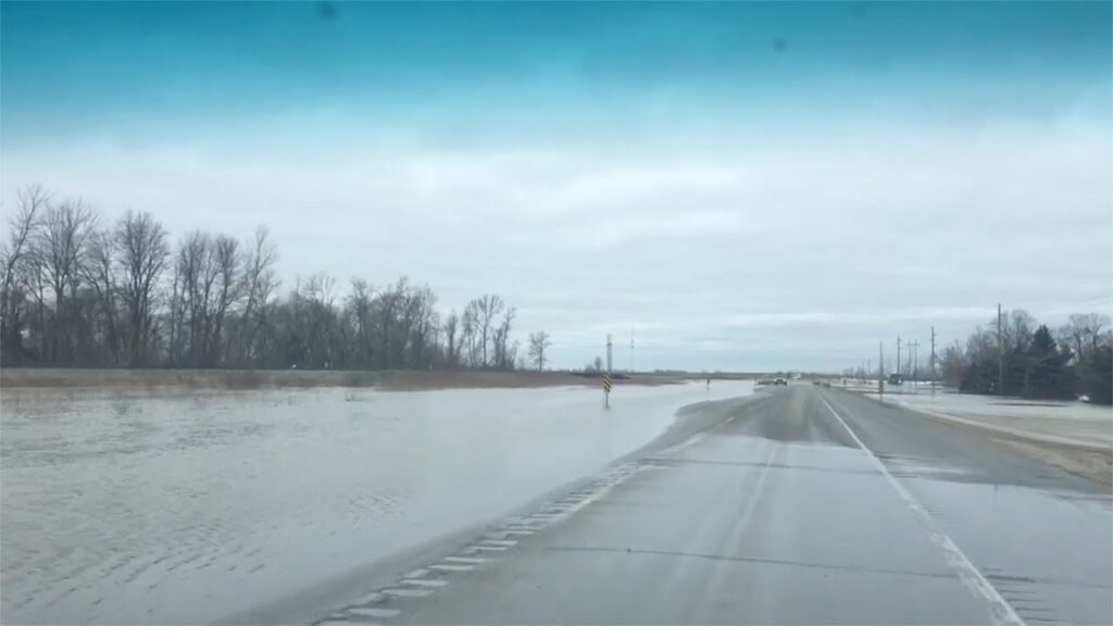 Highway Begins To Flood At Oslo, MN iNewZ