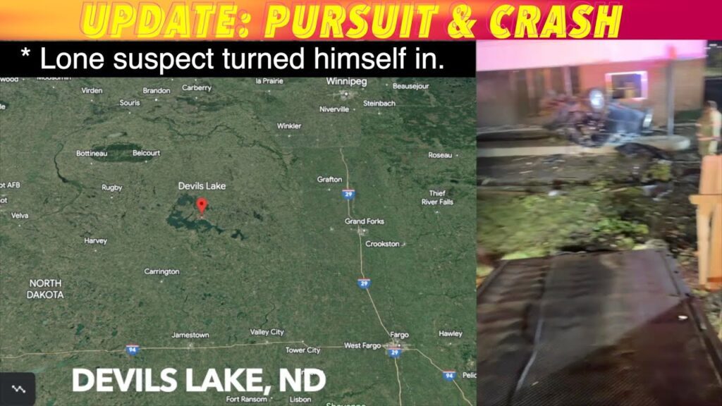 UPDATE Pursuit & Crash In Devils Lake, North Dakota iNewZ