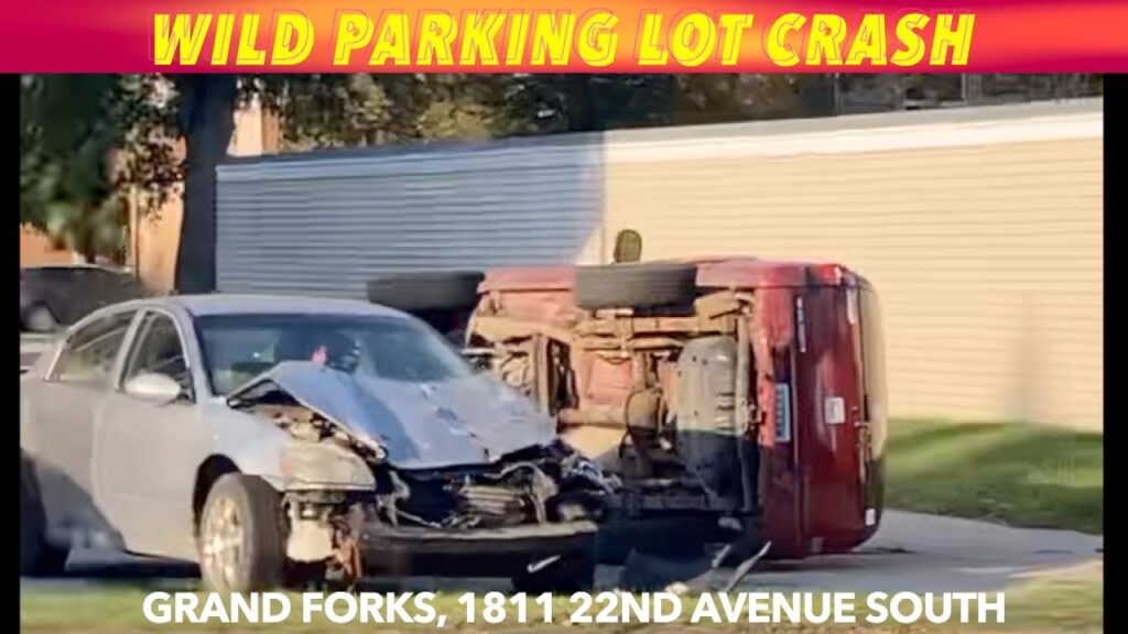 BREAKING NEWS Wild Parking Lot Crash In Grand Forks iNewZ