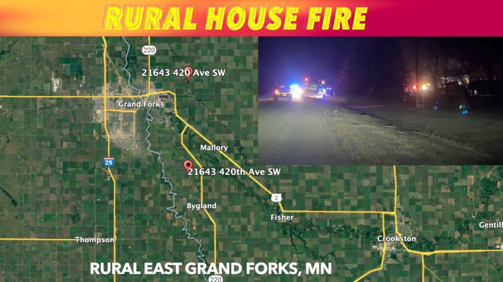 BREAKING NEWS Rural East Grand Forks House Fire iNewZ