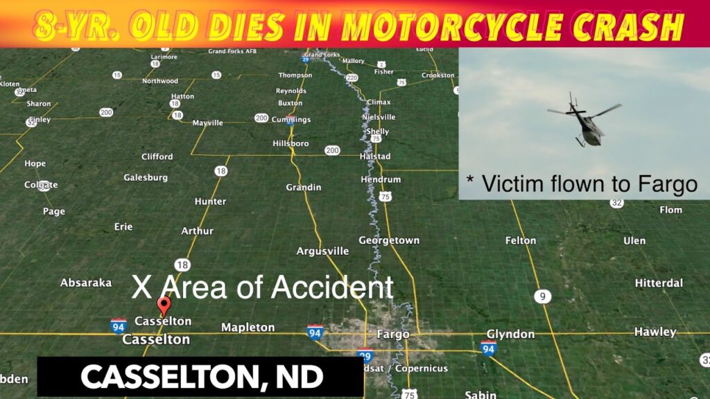 TRAGIC ACCIDENT 8Year Old Dies In North Dakota Motorcycle Crash * No