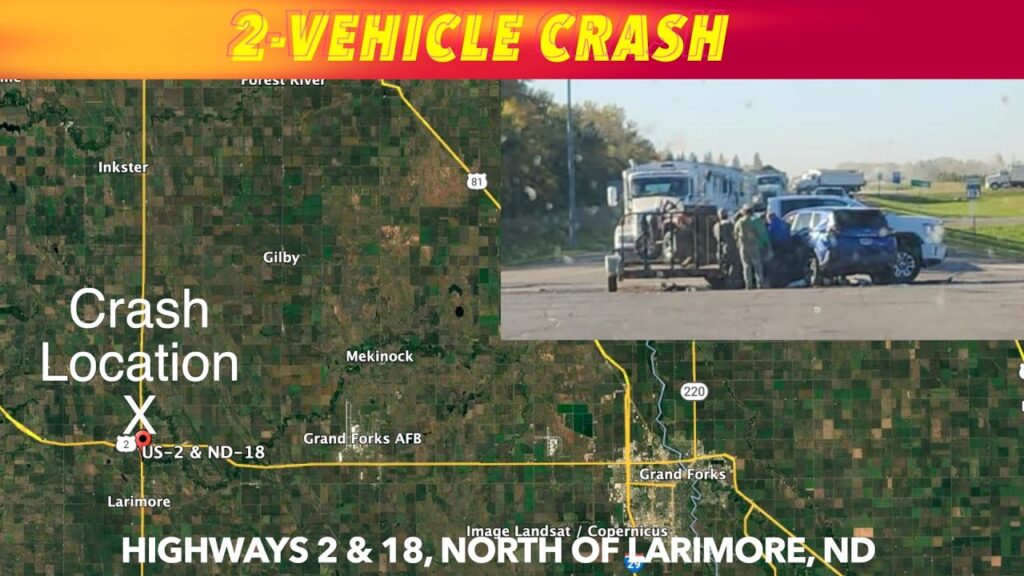BREAKING NEWS 2Vehicle Crash In Grand Forks County, ND iNewZ