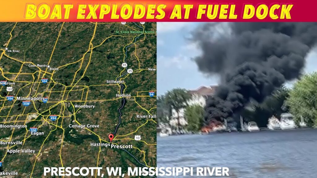 Boat Explodes At Fuel Dock On Mississippi River - iNewZ